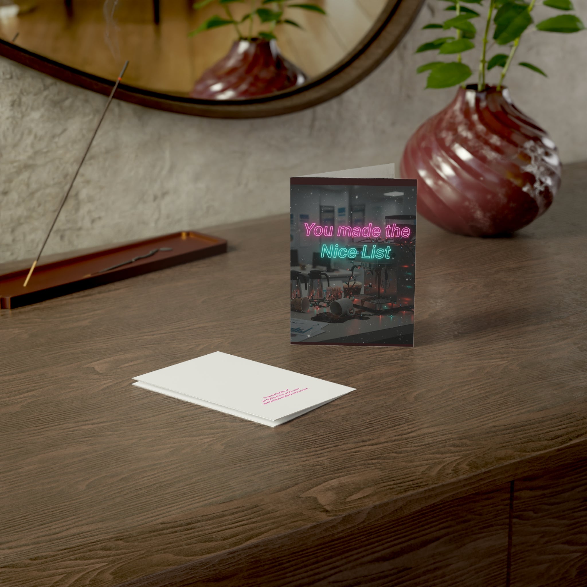 You Made the Nice List” — Office Christmas Card for the Over-Caffeinated