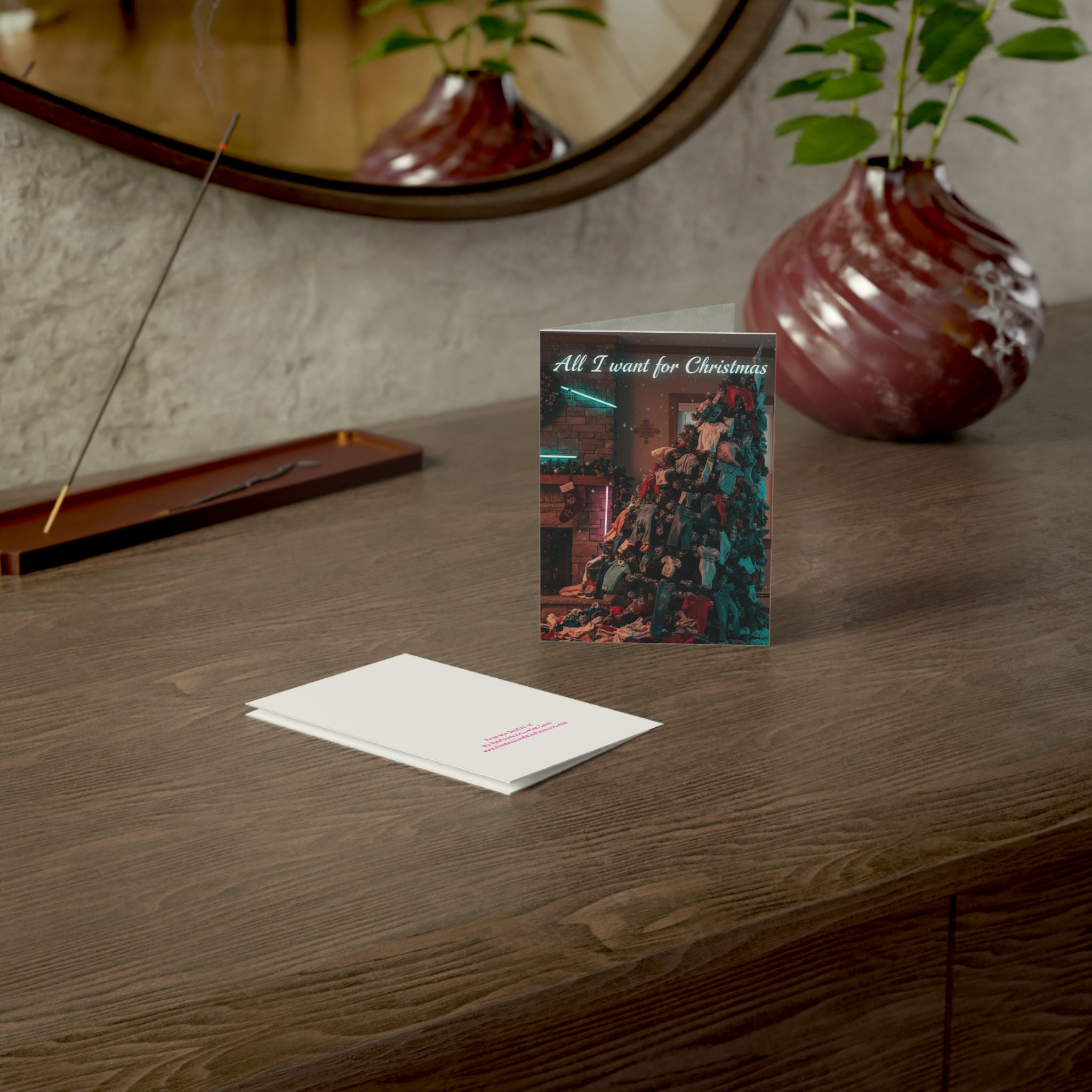 Funny Christmas Card – “All I Want for Christmas Is for the Laundry to Fold Itself” (Shipped Greeting Card)