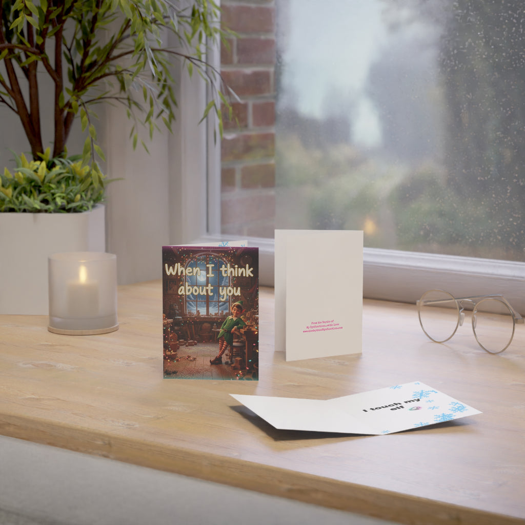 When I Think About You – Sarcastic Elf Christmas Card