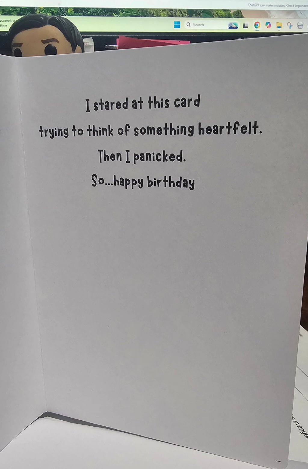 Happy Birthday – Funny Forgot What to Write Card