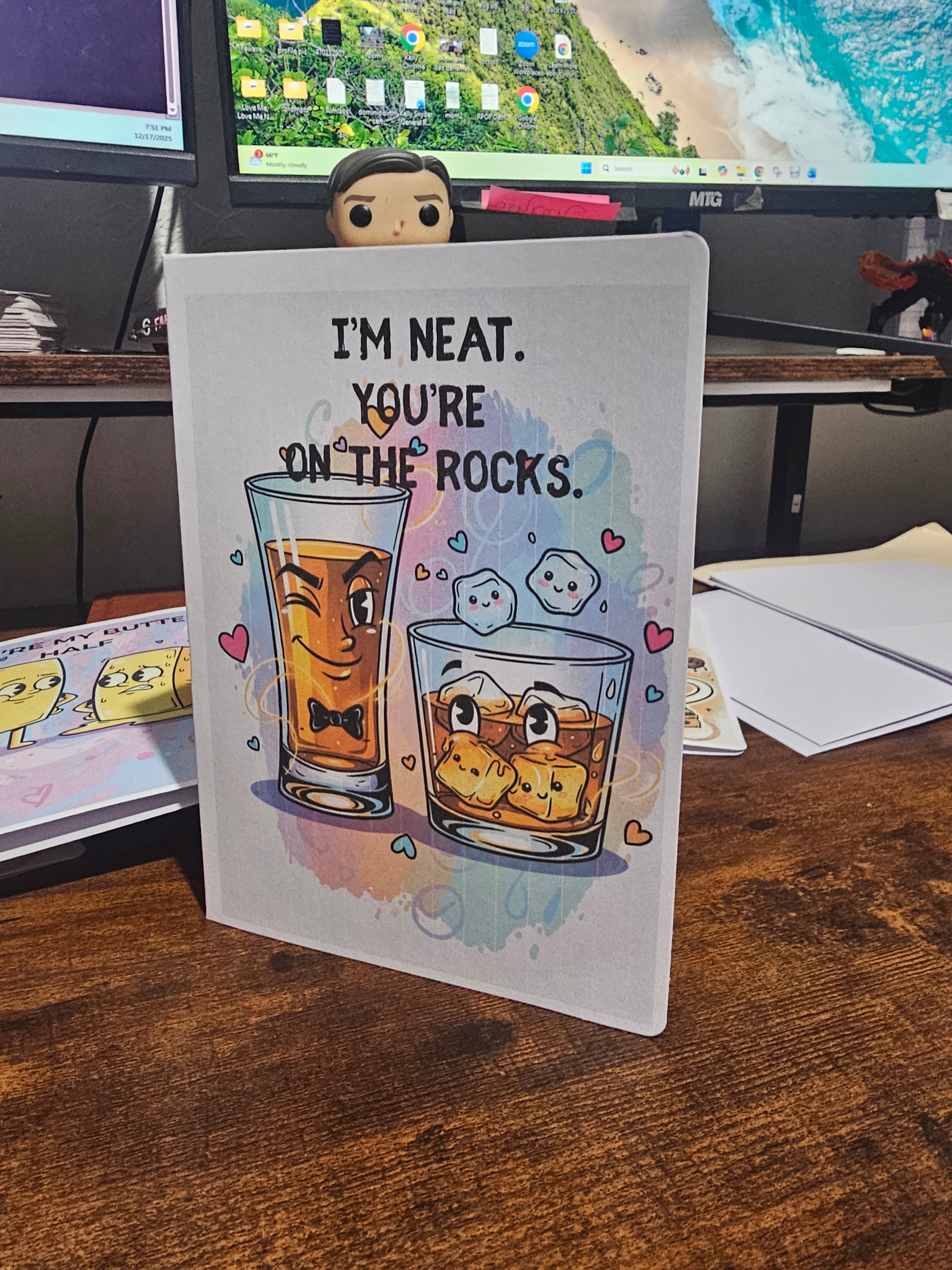 I’m Neat. You’re On the Rocks. – Valentine Card for Couples Who Somehow Still Work