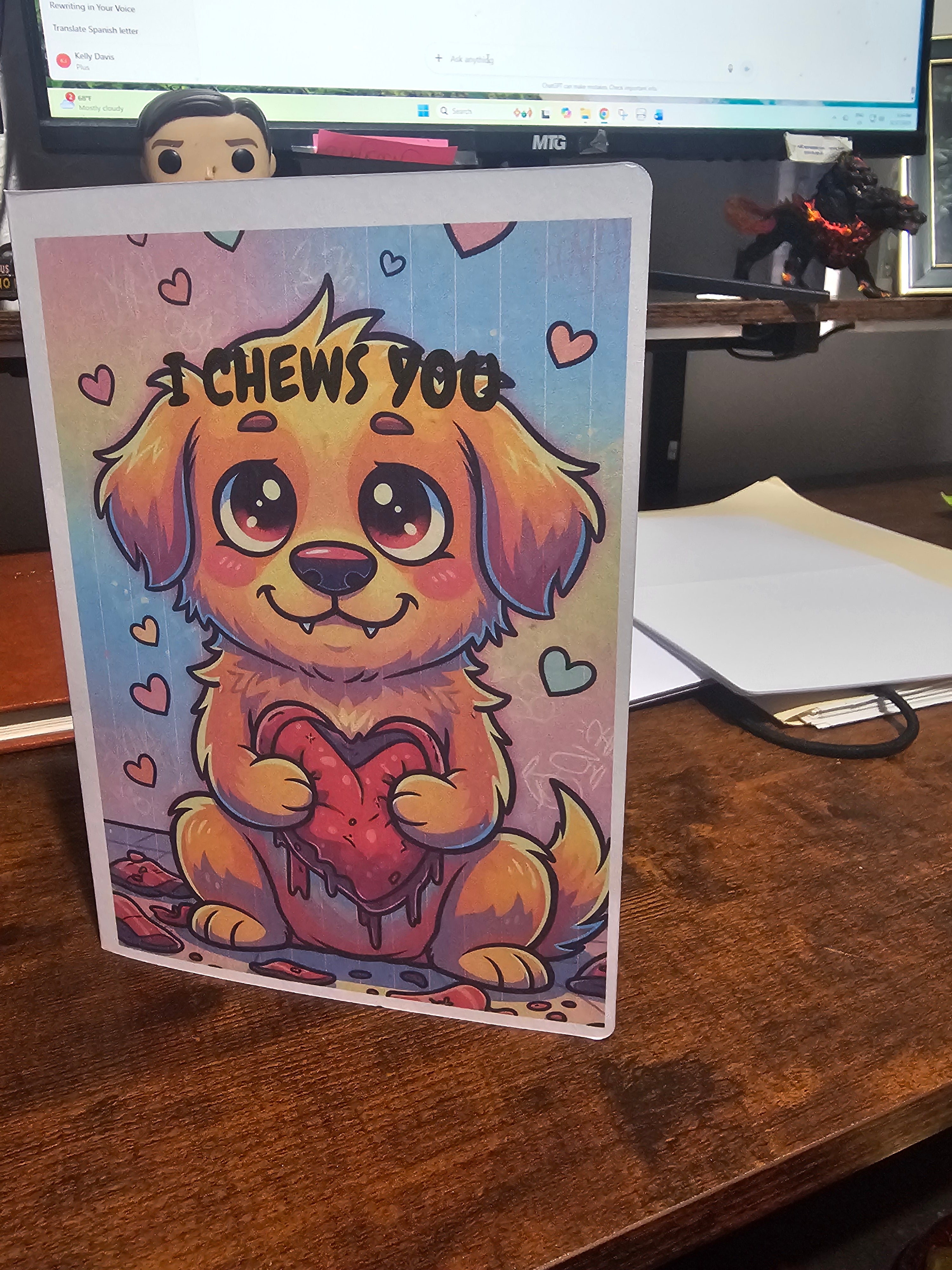 I Chews You – Cute & Funny Valentine’s Card for Dog Lovers