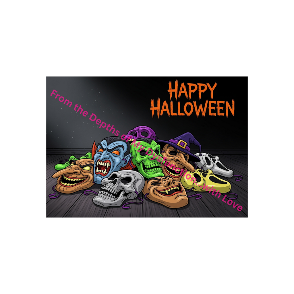 Behind the Mask Roast Card | Funny Halloween Digital Download