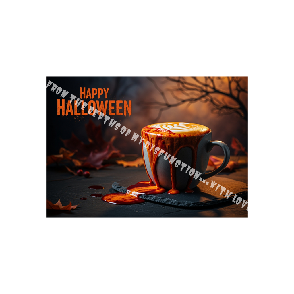 Pumpkin Spice Halloween Roast Card | Funny Digital Download, Printable Greeting-