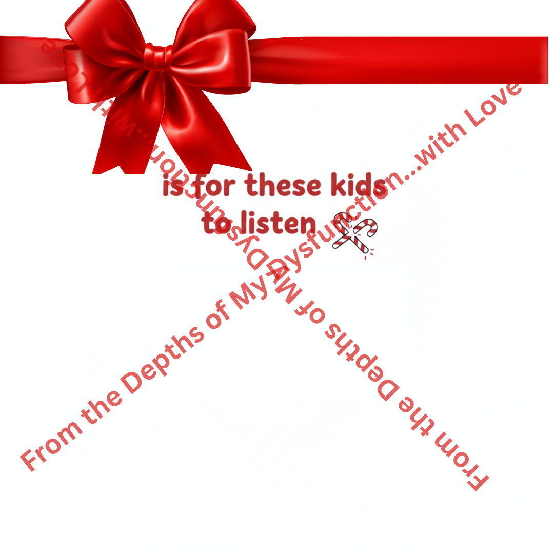 All I Want for Christmas Is for These Kids to Listen | Funny Mom Christmas Card (Printable)