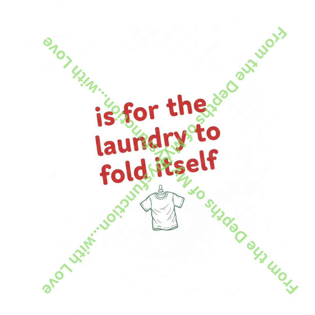 All I Want for Christmas Is for the Laundry to Fold Itself | Funny Mom Christmas Card (Printable)