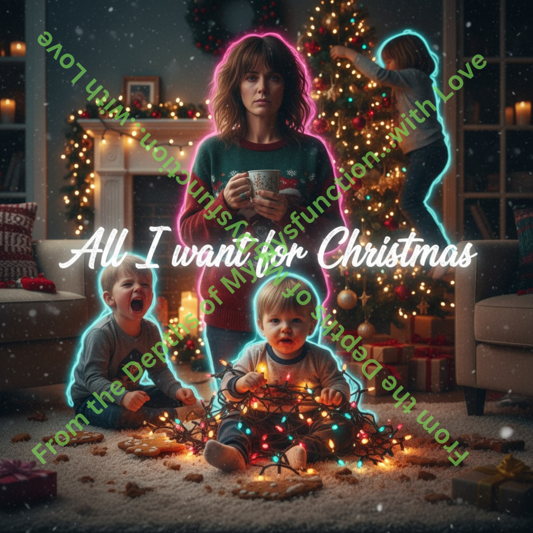 All I Want for Christmas Is for These Kids to Listen | Funny Mom Christmas Card (Printable)