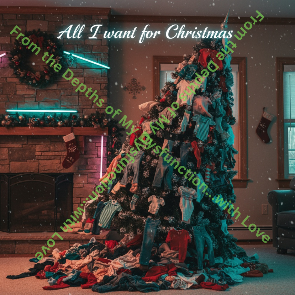 All I Want for Christmas Is for the Laundry to Fold Itself | Funny Mom Christmas Card (Printable)