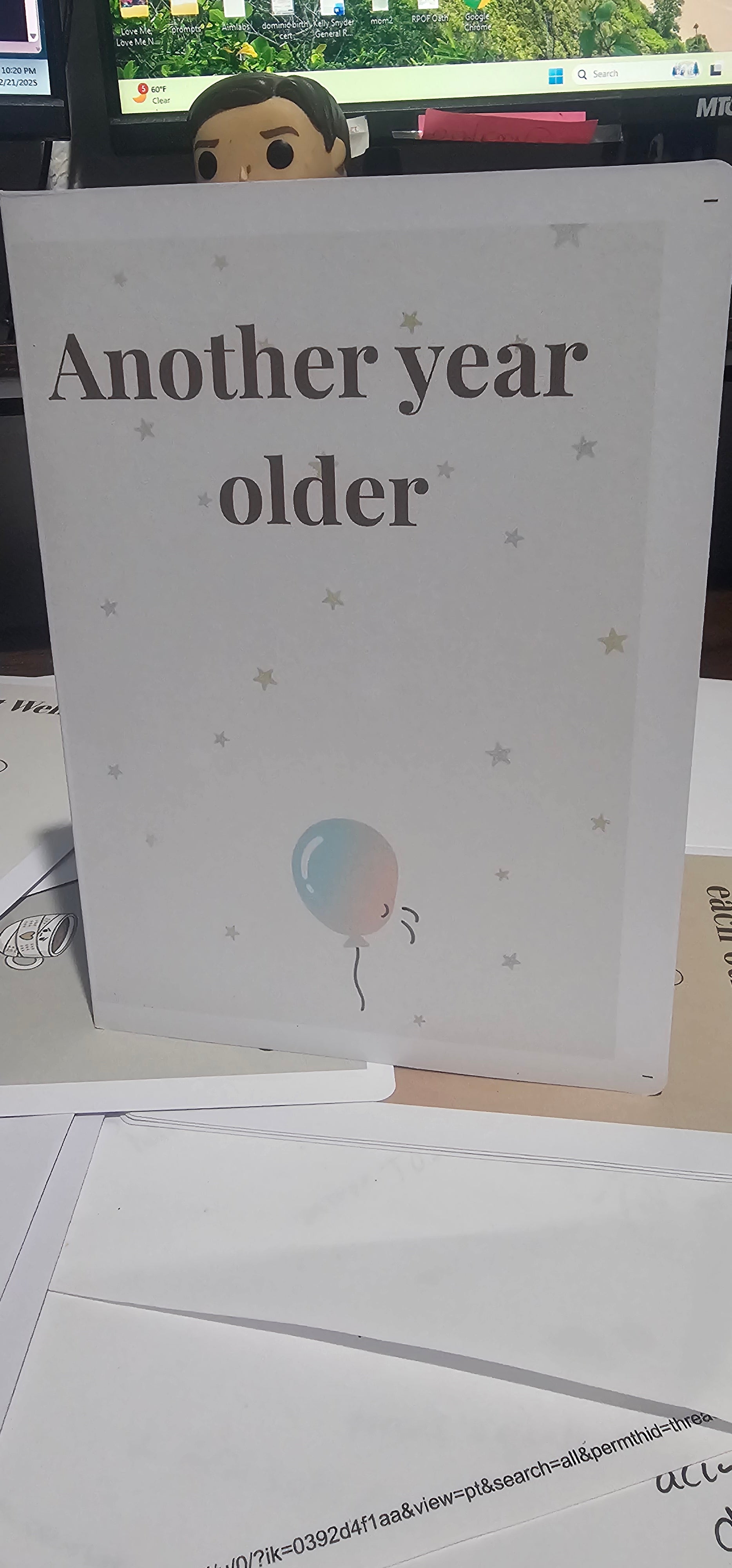 Another Year Older – Funny Birthday Card for Adults