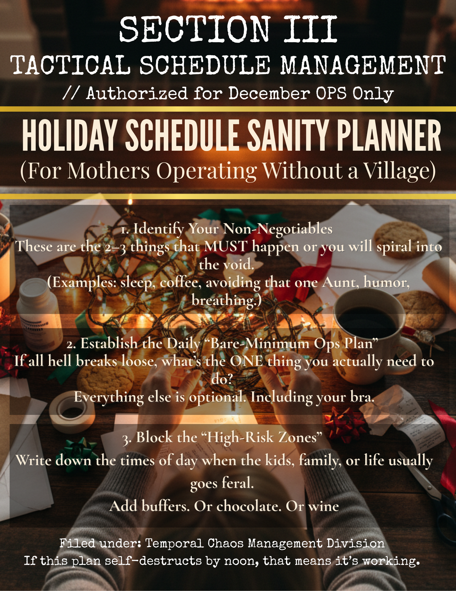 The Single Mom No Effin’ Village Christmas Survival Playbook (46 Pages digital download)