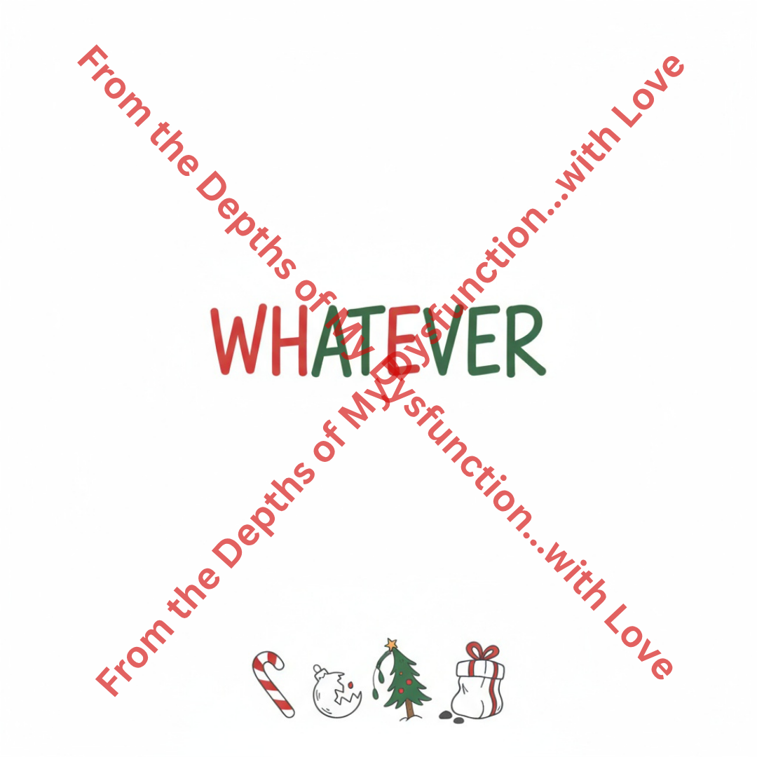 Merry Whatever | Funny Minimalist Christmas Card (Printable)
