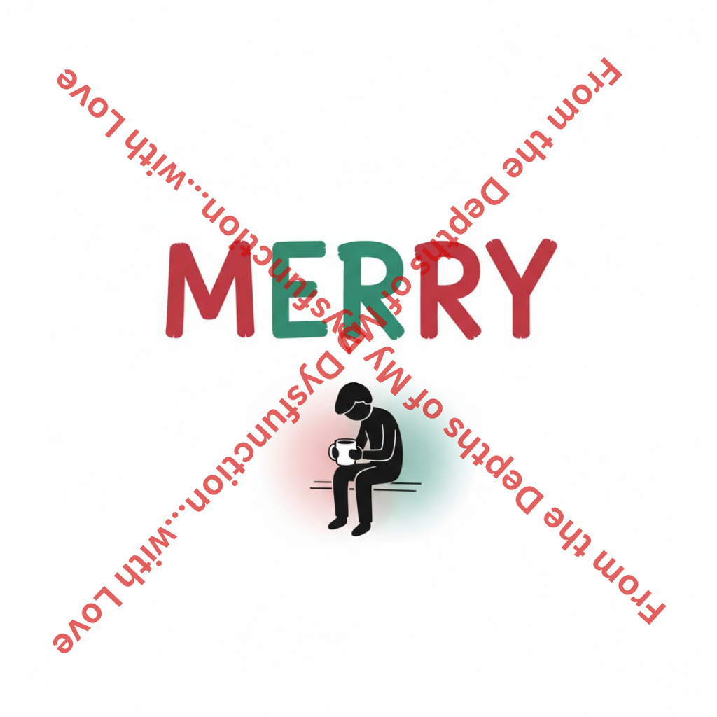 Merry Whatever | Funny Minimalist Christmas Card (Printable)