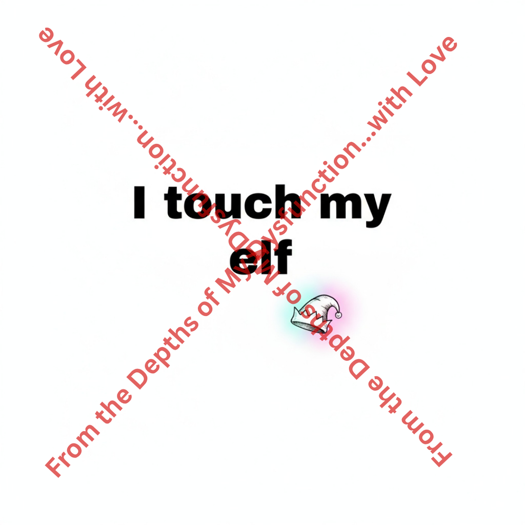 Funny Naughty Christmas Card – “When I Think About You, I Touch My Elf” (Digital Download)