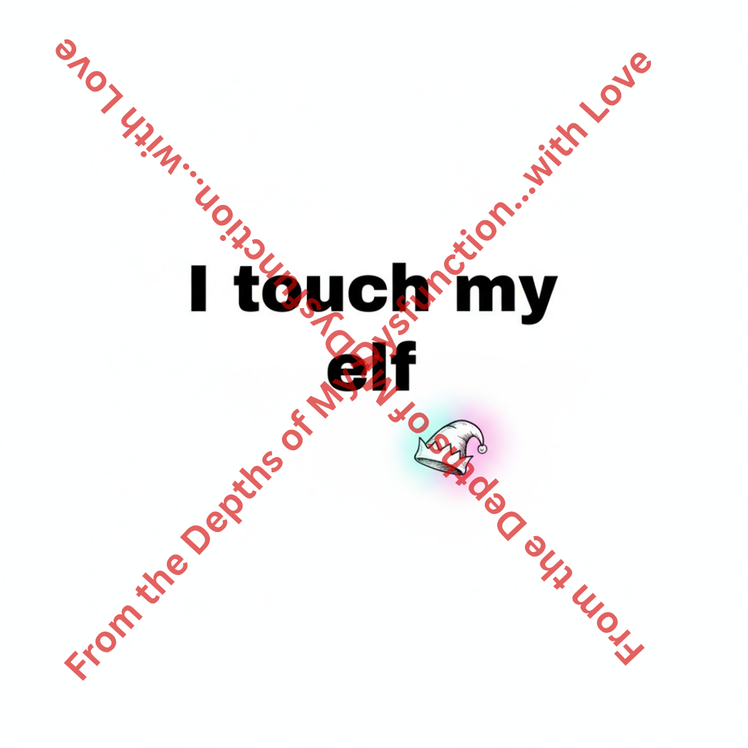 Funny Naughty Christmas Card – “When I Think About You, I Touch My Elf” (Digital Download)