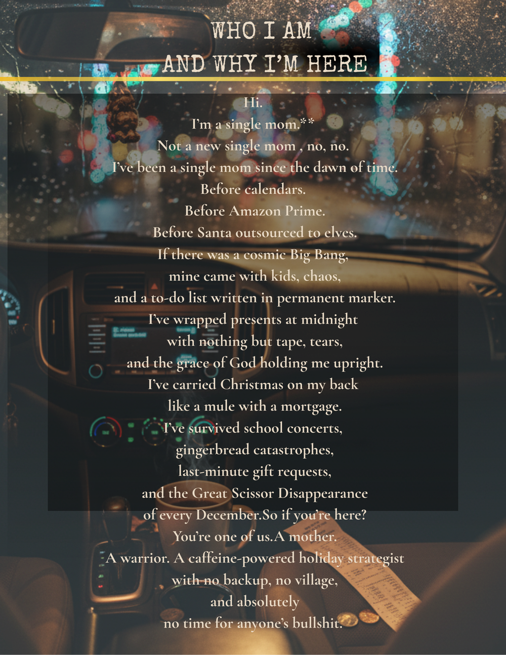 The Single Mom No Effin’ Village Christmas Survival Playbook (46 Pages digital download)