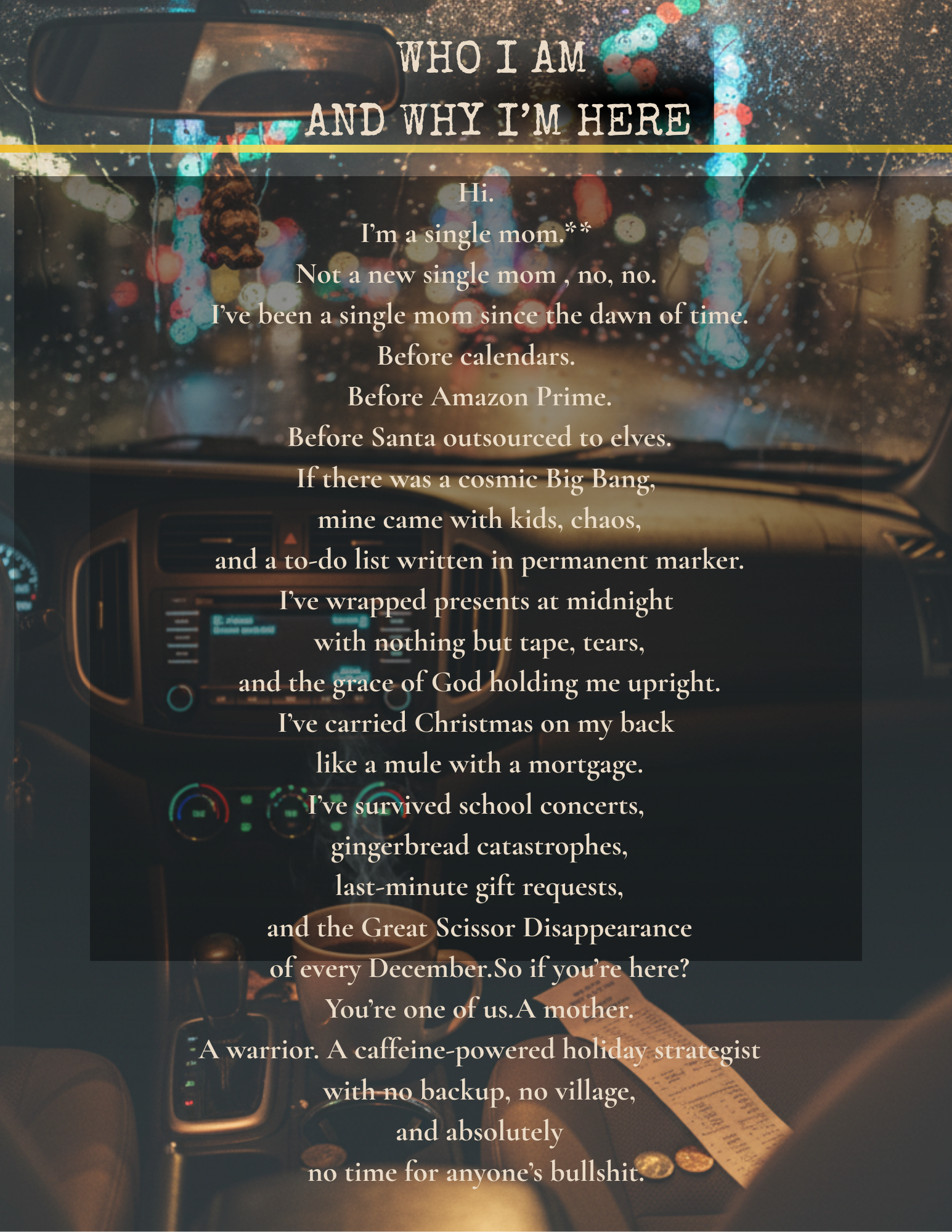 The Single Mom No Effin’ Village Christmas Survival Playbook (46 Pages digital download)